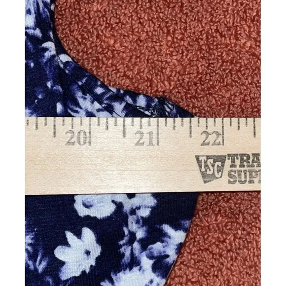 Juicy Couture  Size XXL Dress Blue White Floral Hi Low Maxi Flutter Sleeve NEW - Picture 9 of 10